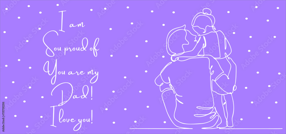 Fototapeta premium congratulations card for your dad