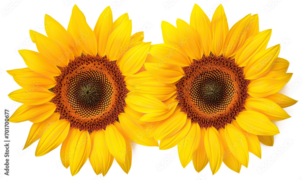 Fototapeta premium Vibrant Sunflower Petals Isolated on Transparent Background, High-Resolution Floral Elements