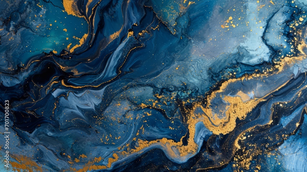 Blue abstract background of marble liquid ink. Glitter marbling for design. Blue abstract background of marble liquid ink. Glitter marbling for design.