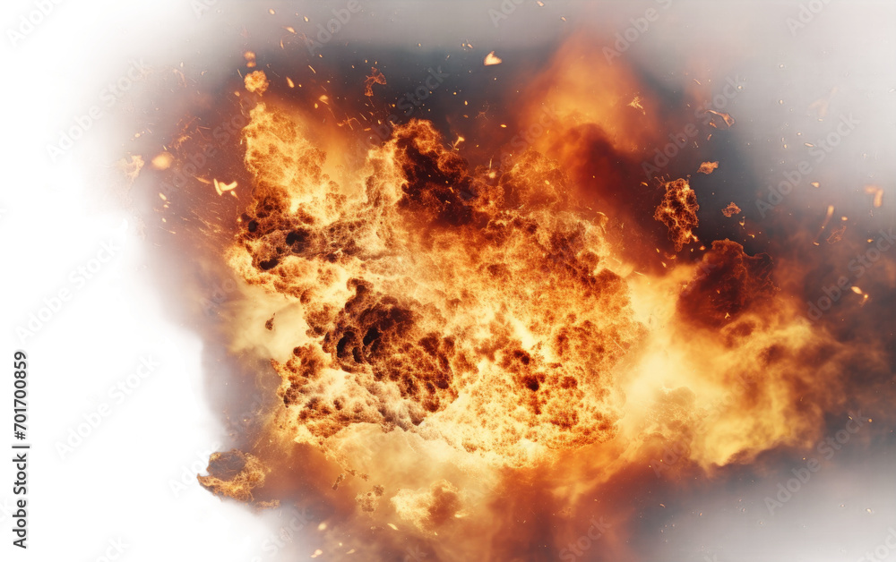 The Brilliant Colors Unleashed in an Explosive Fire Isolated on a Transparent Background PNG