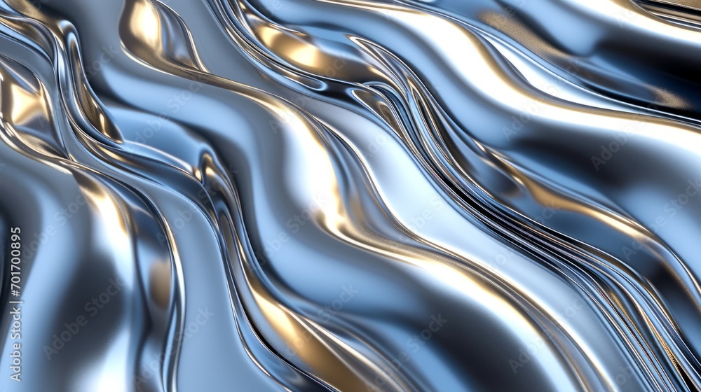 Metallic abstract wavy liquid background with waves Metallic abstract wavy liquid background with waves