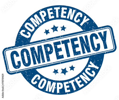 competency stamp. competency label. round grunge sign