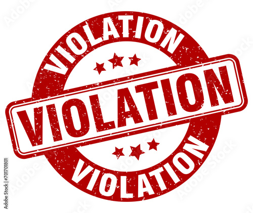 violation stamp. violation label. round grunge sign
