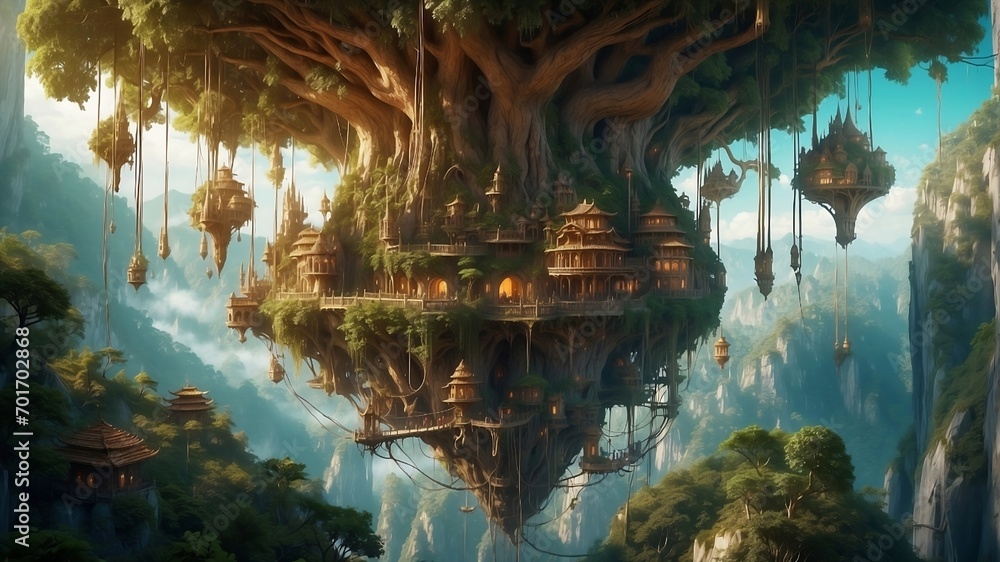 Embark on an Epic Journey: High Fantasy World Featuring a Majestic Elven City