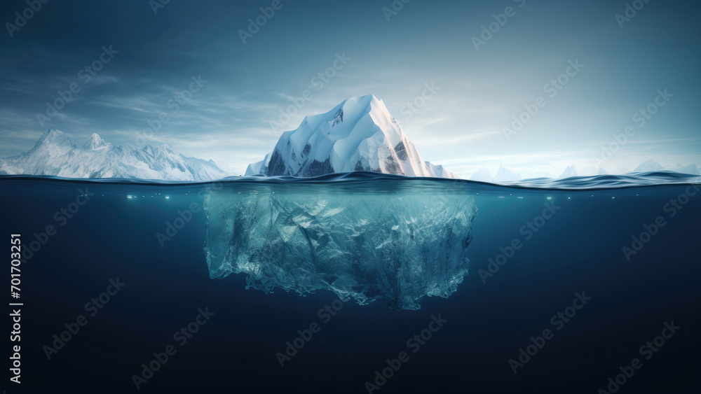 Aqua Arctic: Photo Showcase of an Iceberg in the Atlantic