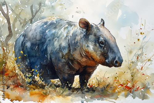 painting of a tapir