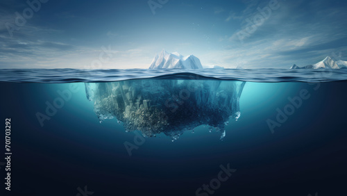 Icy Monolith: A Picture-Perfect Atlantic Ocean Iceberg © Dis