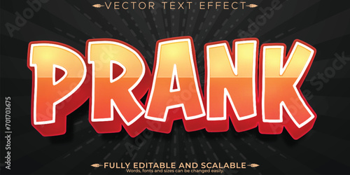 Prank text effect, editable joke and cartoon customizable font style