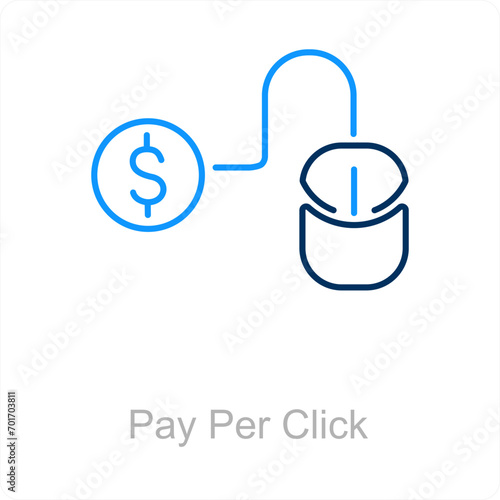 Pay Per Click icon concept