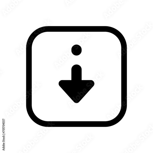 Download icon vector. Upload button illustration. Load symbol or logo.