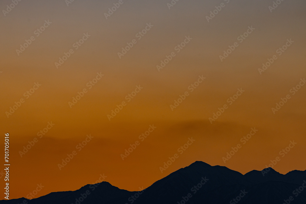 夕焼けの北アルプス 夕焼けの北アルプス
