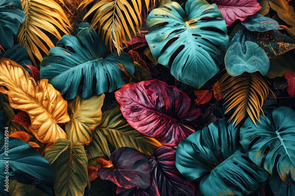 A close-up view of a bunch of leaves. Can be used for nature-themed designs or to represent the beauty of autumn A close-up view of a bunch of leaves. Can be used for nature-themed designs or to represent the beauty of autumn