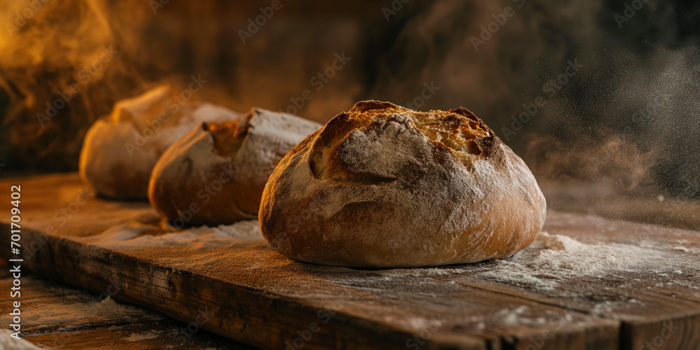 The aroma of freshly baked bread as a photograph