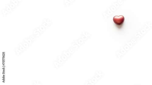 cœur rouge en bonbon sur fond blanc pour saint valentin photo