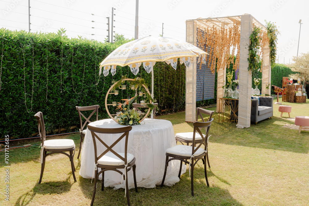 Obraz premium Beautiful romantic elegant wedding decor