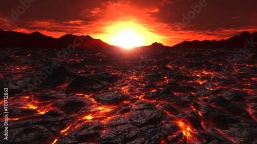 A Solar Flare Illuminating Lava Fields