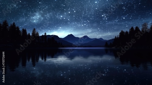 A Starry Night Over Tranquil Waters