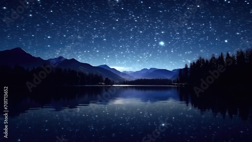 A Starry Night Over Tranquil Waters