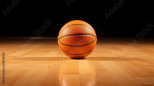 Basketball on the ground