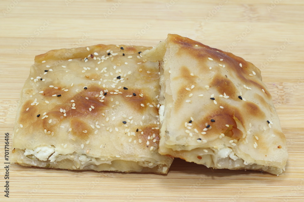 turkish filo pastry with feat cheese