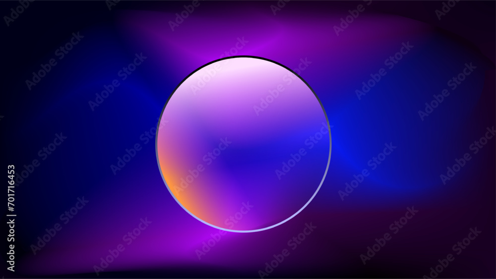 Rainbow prism glass circle frame lens colorful copy space background