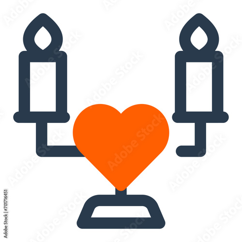 Candle Light Dinner Icon for Intimate Dinners