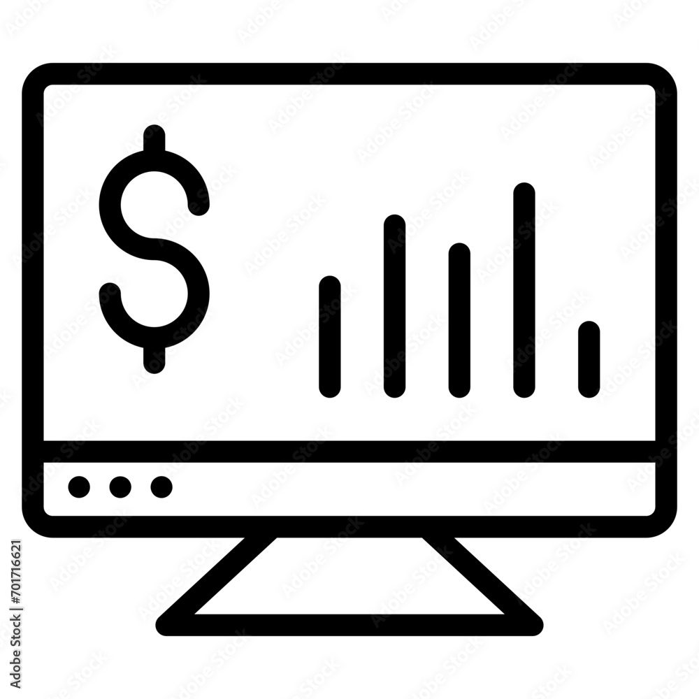 Online financial report icon