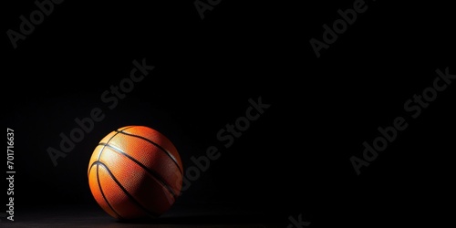 Basket basketball on black background  © DMM