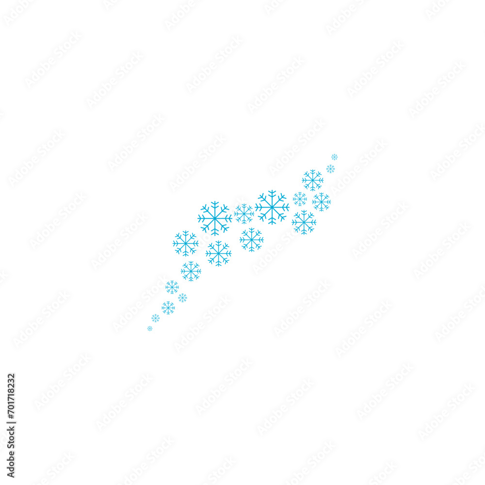 Snowflake wave winter icon isolated on white background Snowflake wave winter icon isolated on white background