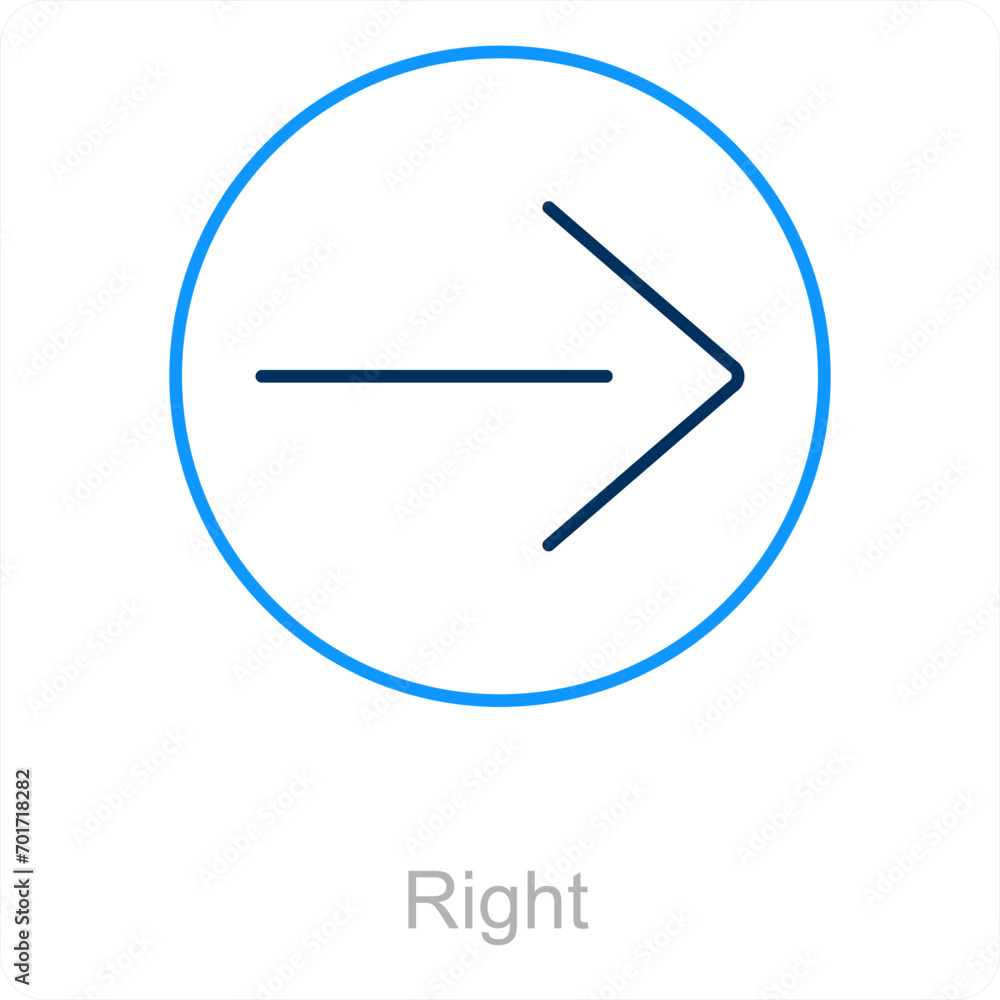 Right and way icon concept Right and way icon concept