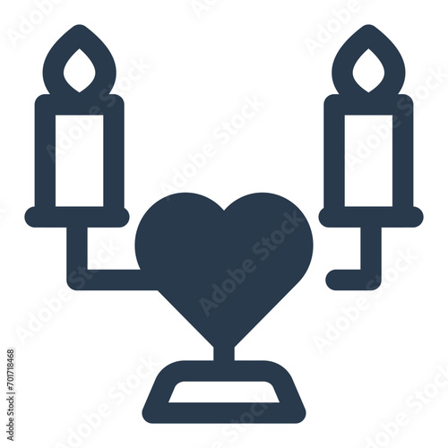 Candle Light Dinner Icon for Intimate Dinners