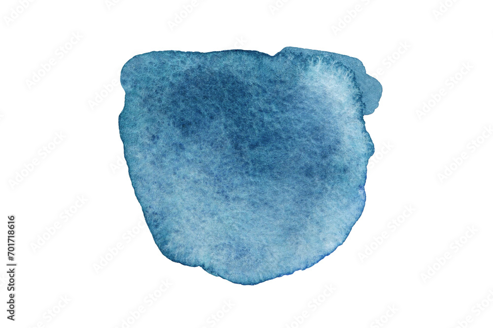Abstract blue watercolor painting with stains and paper texture Abstract blue watercolor painting with stains and paper texture