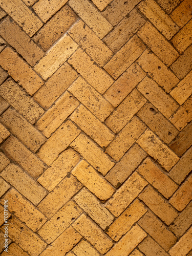 Wallpaper Mural Yellow bricks in fish bone pattern Torontodigital.ca