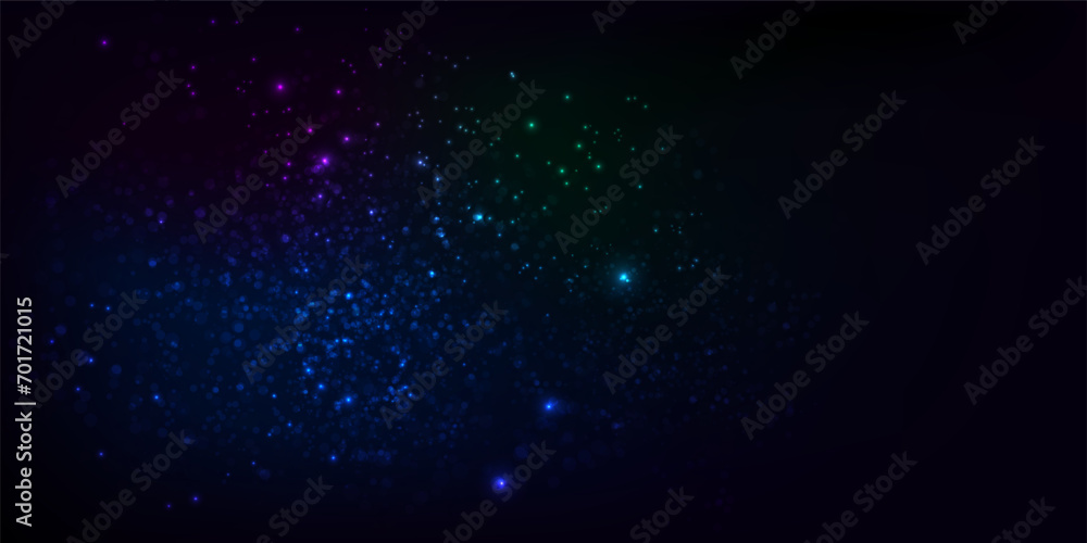 Space background with realistic nebula and shining stars. Colorful cosmos with stardust and the milky way. Magic color galaxy. Infinite universe and starry night. Vector illustration.