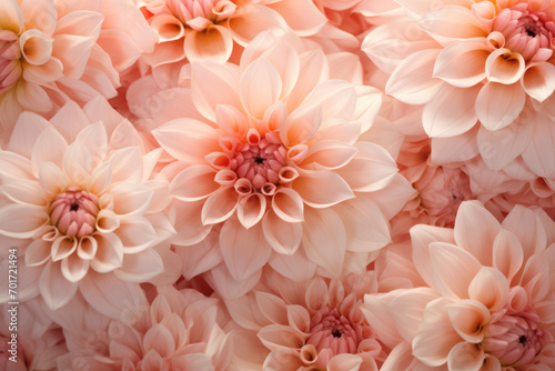 Dahlia flowers background peach fuzz color of the year 2024