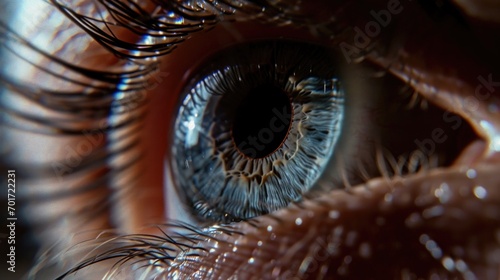 A detailed close-up of a person's eye. Can be used in various projects and designs