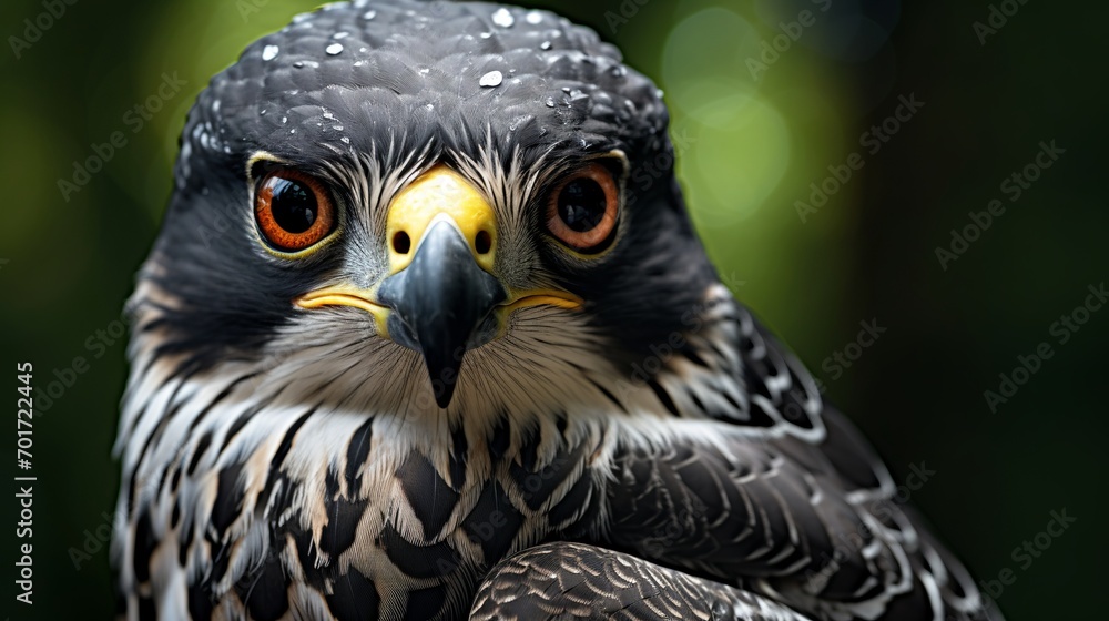 The majestic falcon is gazing with its sharp talons in focus The majestic falcon is gazing with its sharp talons in focus