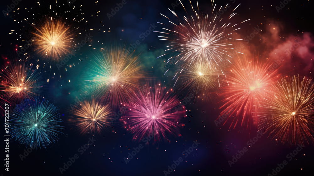 Celebration Cascade: Holiday Fireworks Display