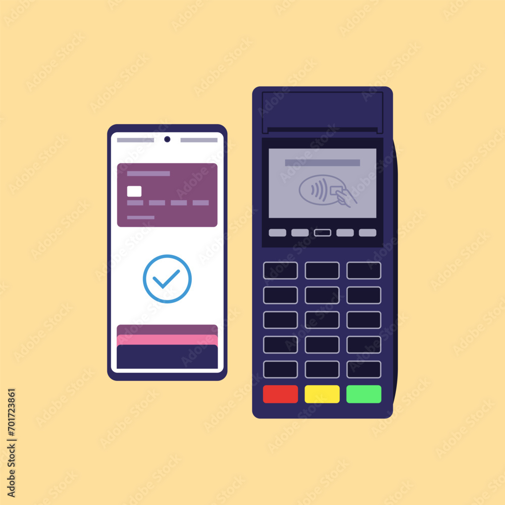 POS machine accepting a digital wallet payment POS machine accepting a digital wallet payment