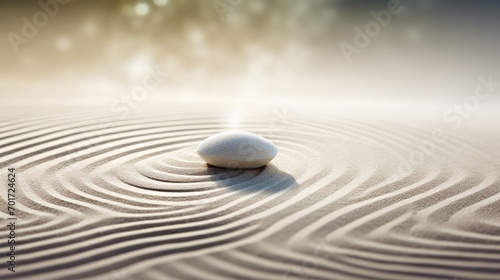 A circle of zen sand serves as the background for the mindfulness concept