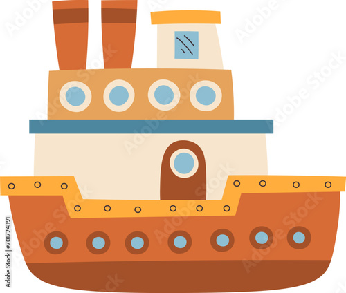 Steamship Cartoon Vessel