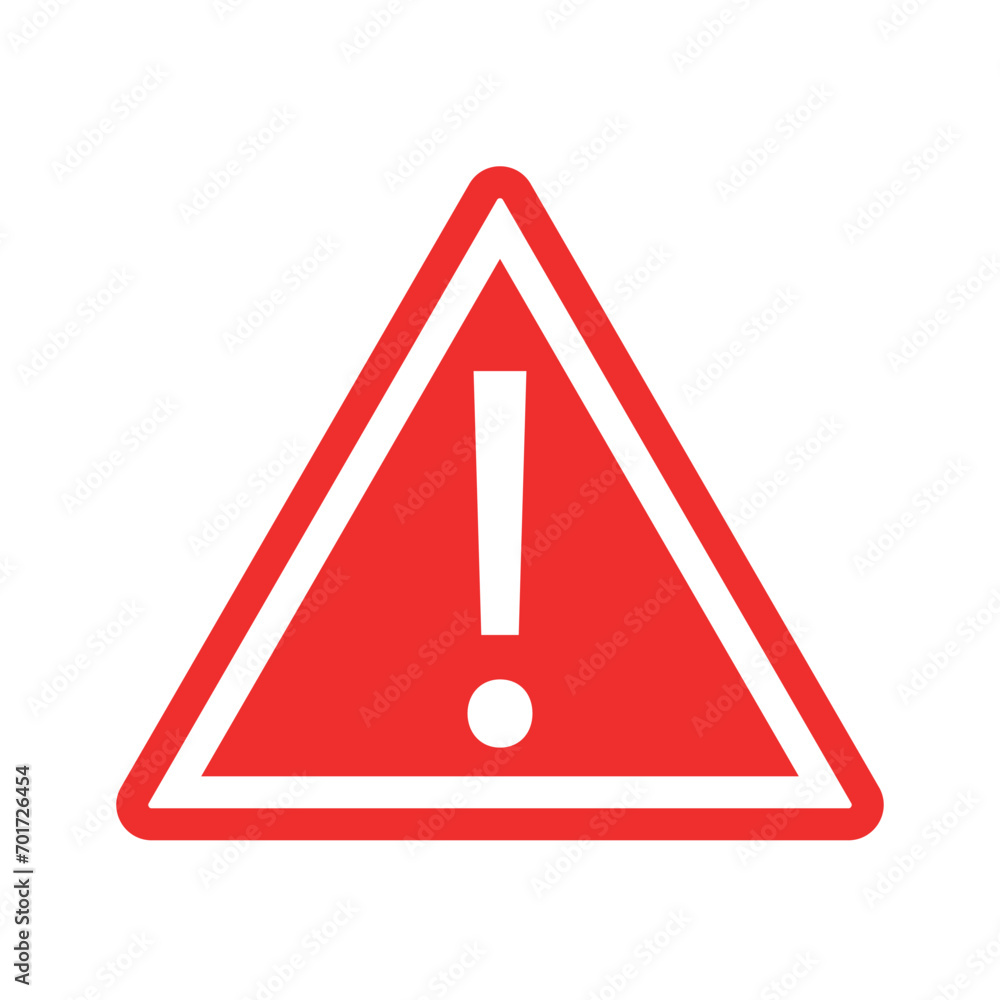 Danger sign with exclamation point Danger sign with exclamation point
