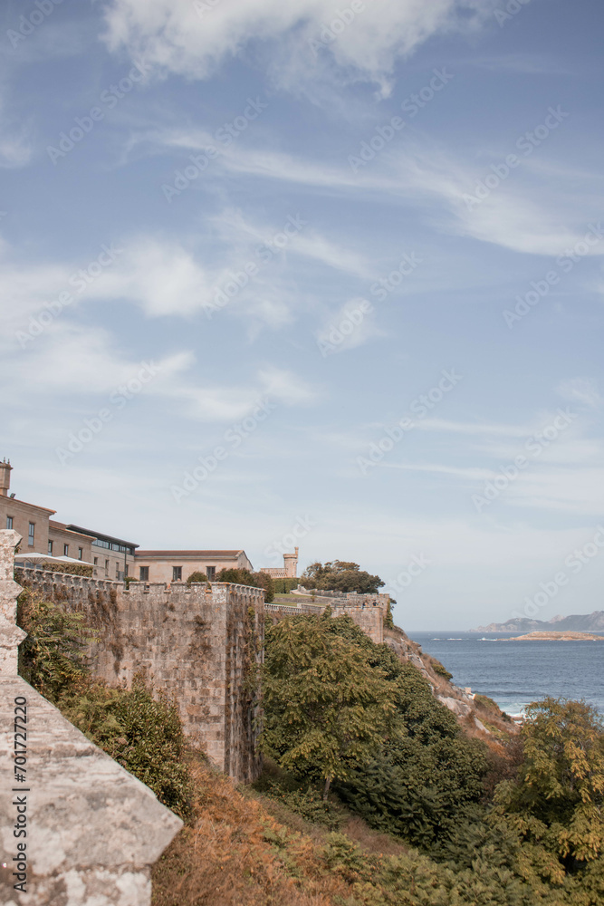 Foto del castillo de Monterreal, Bayona, Galicia.