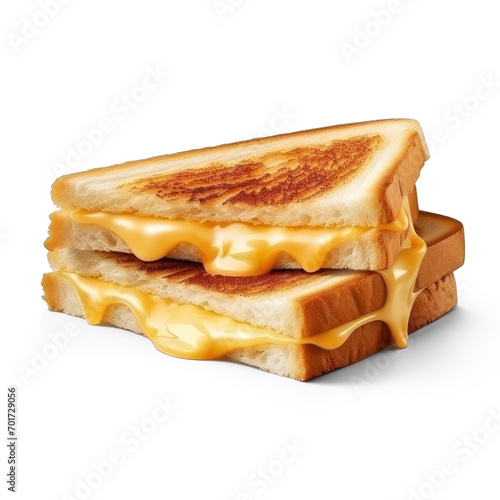 Collection of Fried ham and melted cheese sandwich on isolate transparency background, PNG 