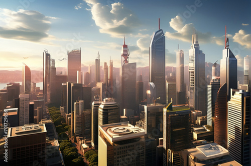 city skyline cityscape