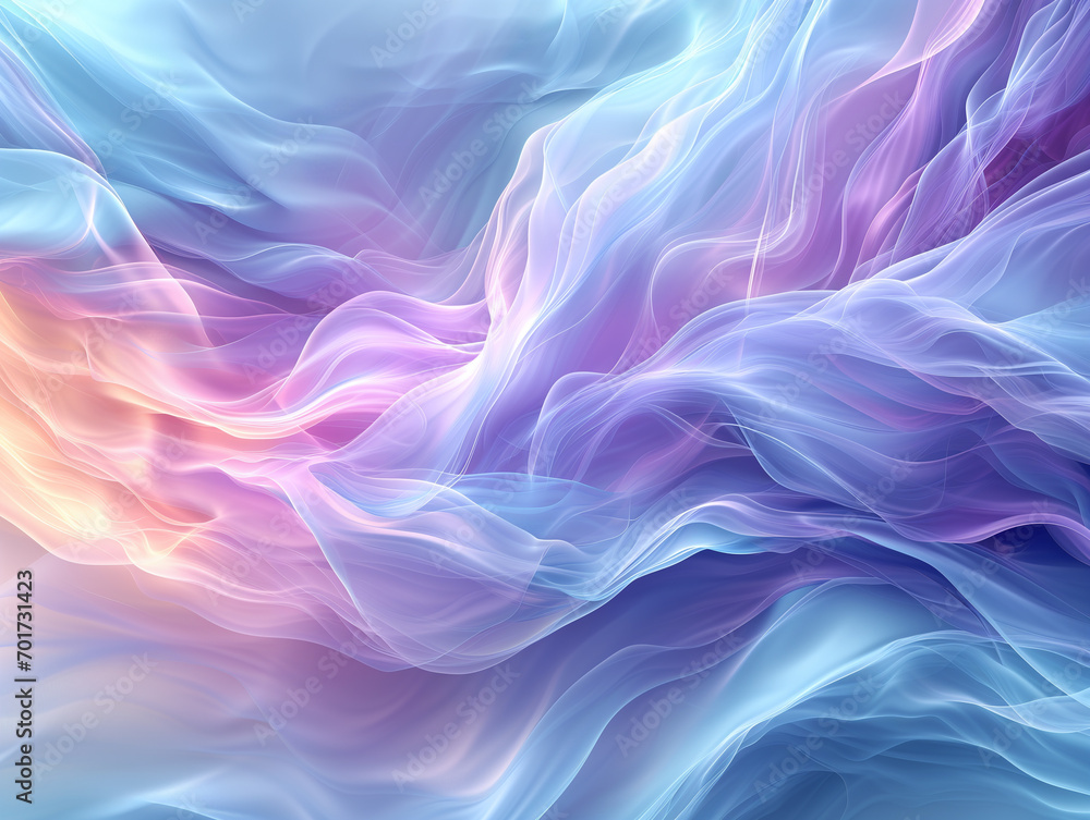 Obraz premium a minimalist design of soft pastel colors blended smoothly, creating a serene and uncluttered backdrop. Generative AI