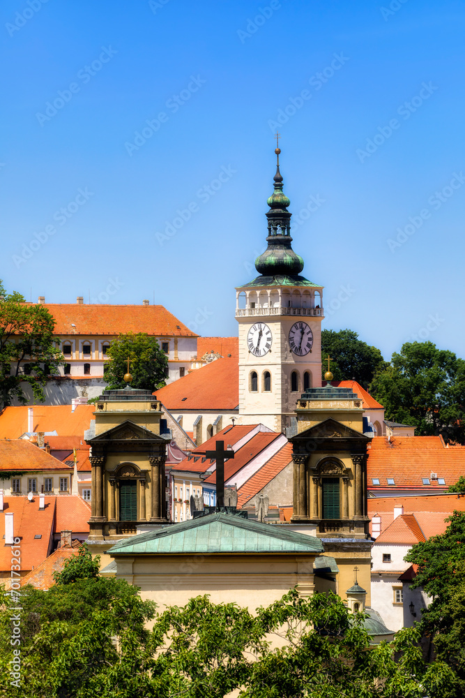 The Church of St Wenceslas in the Beautiful City of Mikulov in the Czech Republic