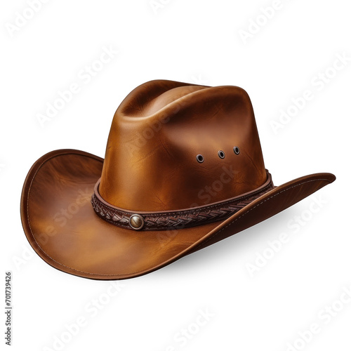 Cowboy Hat Set Isolated on Transparent Background photo