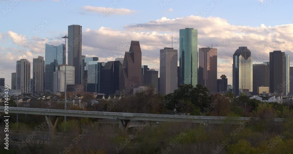 Scenic Aerial View of Houston Skyline & Nearby Wooded Areas | 4K Drone Video Scenic Aerial View of Houston Skyline & Nearby Wooded Areas | 4K Drone Video