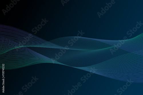 3D modern wave curve abstract presentation background. Luxury paper cut background